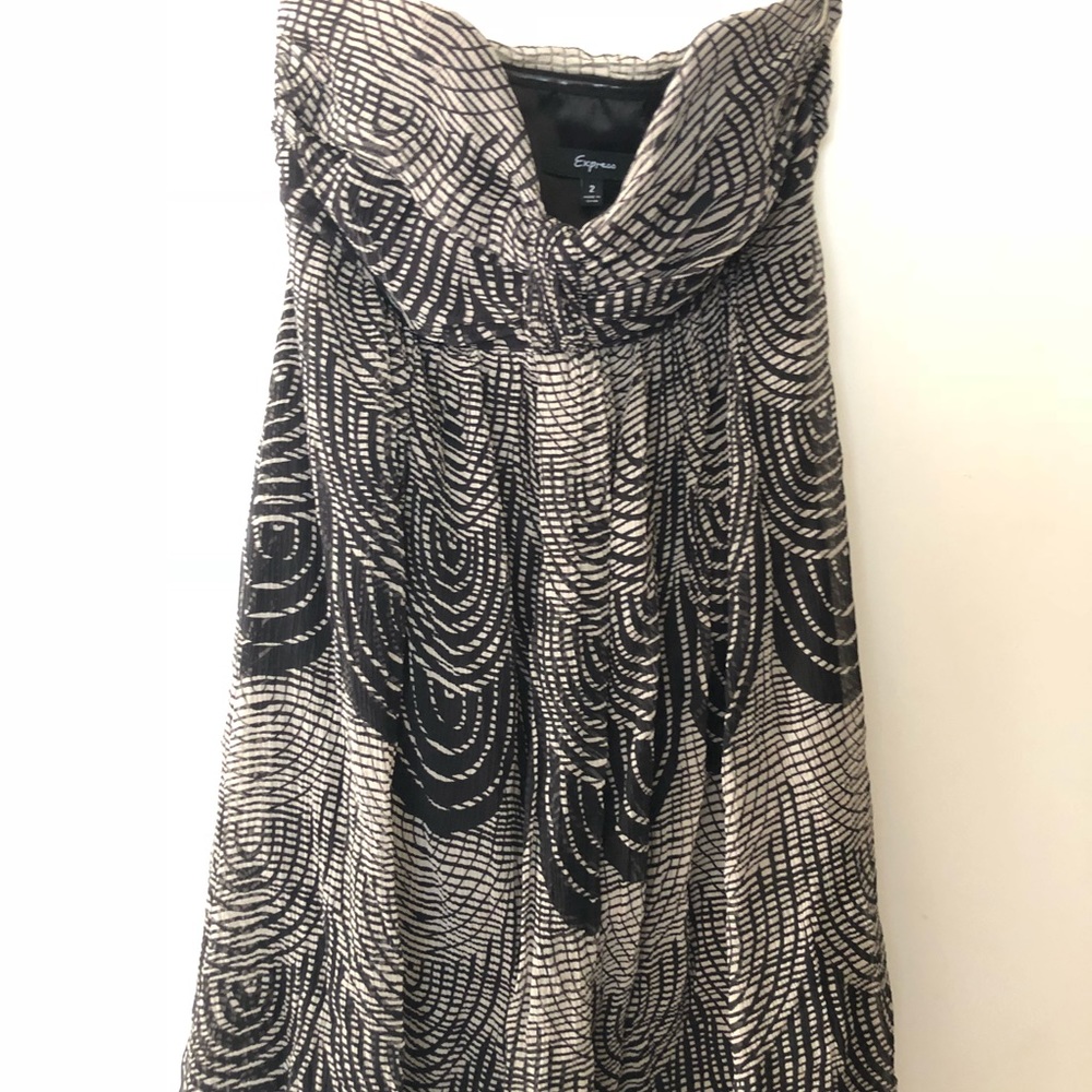 Black and white cocktail dress